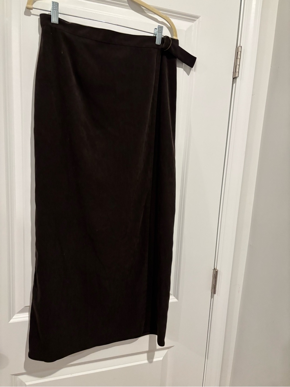 Talbots chocolate wrap skirt